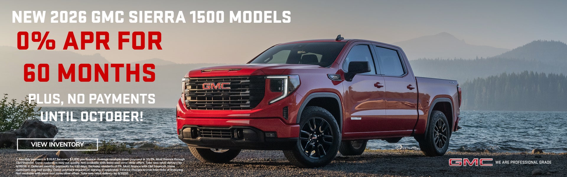 2026 Sierra 1500 0% APR Offer